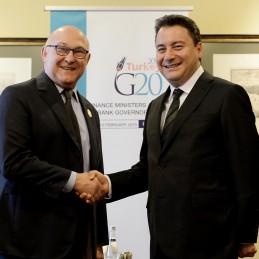 Bilateral Meeting Between DPM Babacan and French Minister of Finance Michel Sapin